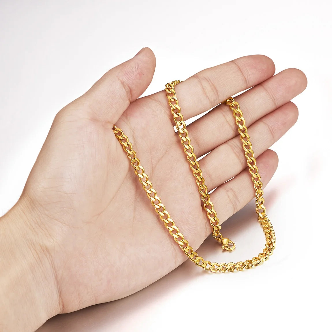 Gold Chains for Mens 24Inch 6MM 18K Gold Filled Necklace Mens Gifts for Men