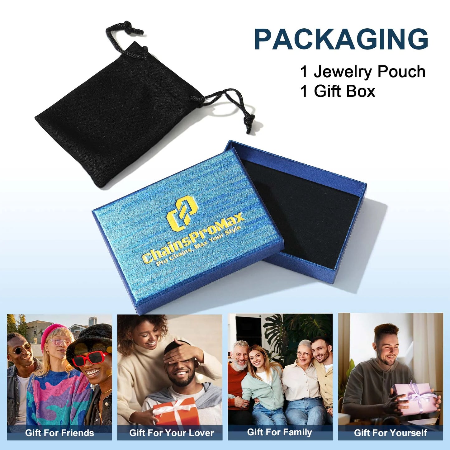 Gold Chains for Mens 24Inch 6MM 18K Gold Filled Necklace Mens Gifts for Men